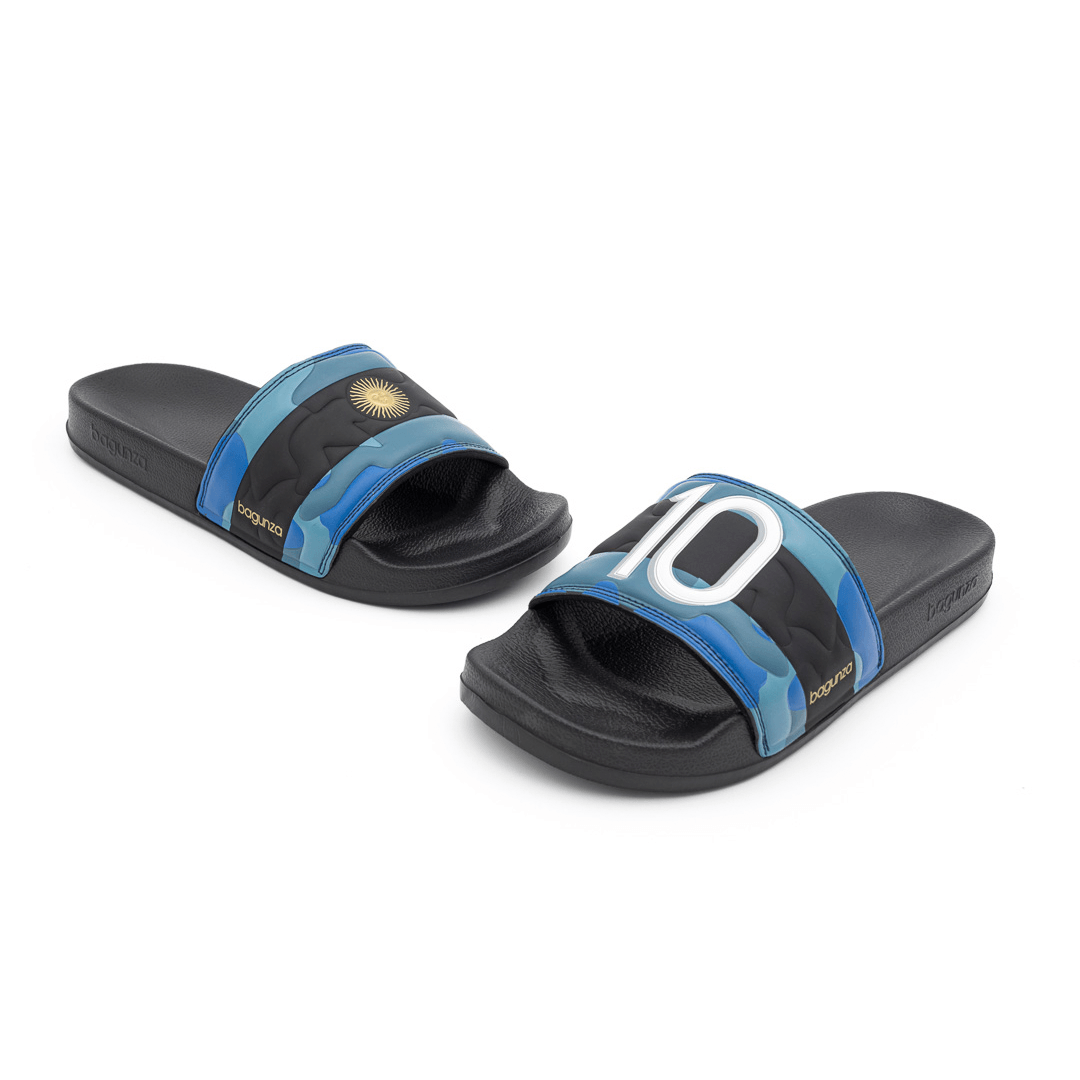Ojotas Argentina Messi 10 Suplente Negro | Tienda Oficial Bagunza - Bagunza
